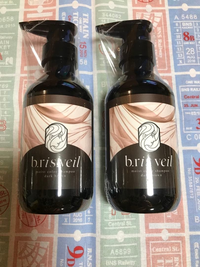 b.ris veil モイストカラーシャンプー ダークブラウン2本セット