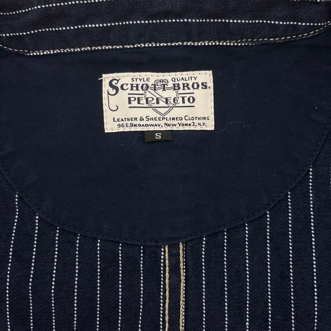 Schott ヒッコリーベスト　ネイビー