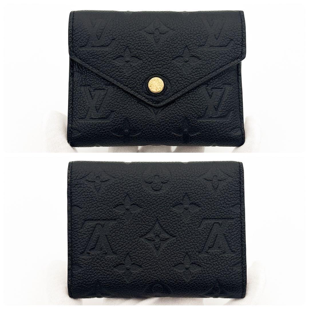 【未使用級美品】ルイヴィトン アンプラント ヴィクトリーヌ 黒 三つ折り財布